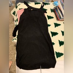 Black overall dress